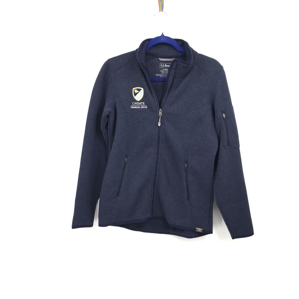 NEW LL Bean Blue Choate Prep school financial office full zip jacket old money S